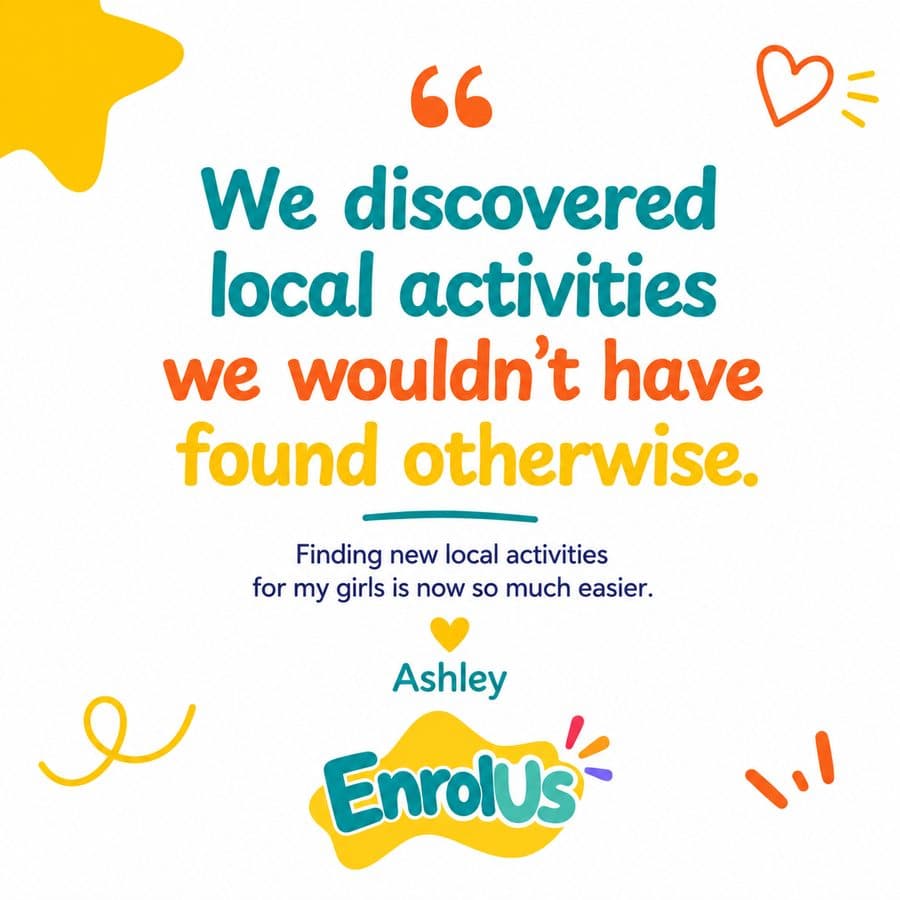 Testimonial from Ashley: "We discovered local activities we wouldn’t have found otherwise. Finding new local activities for my girls is now so much easier."
